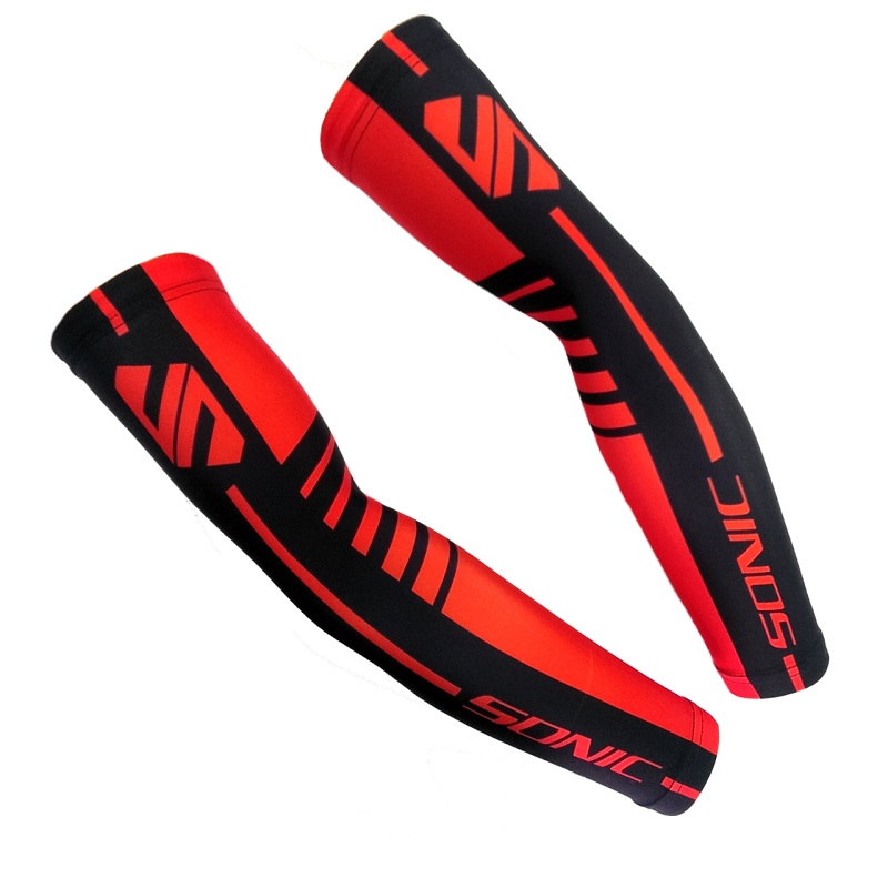 SONIC DESIGN Cycling Arm Warmer Arm Sleeve Sun Block RED ASR